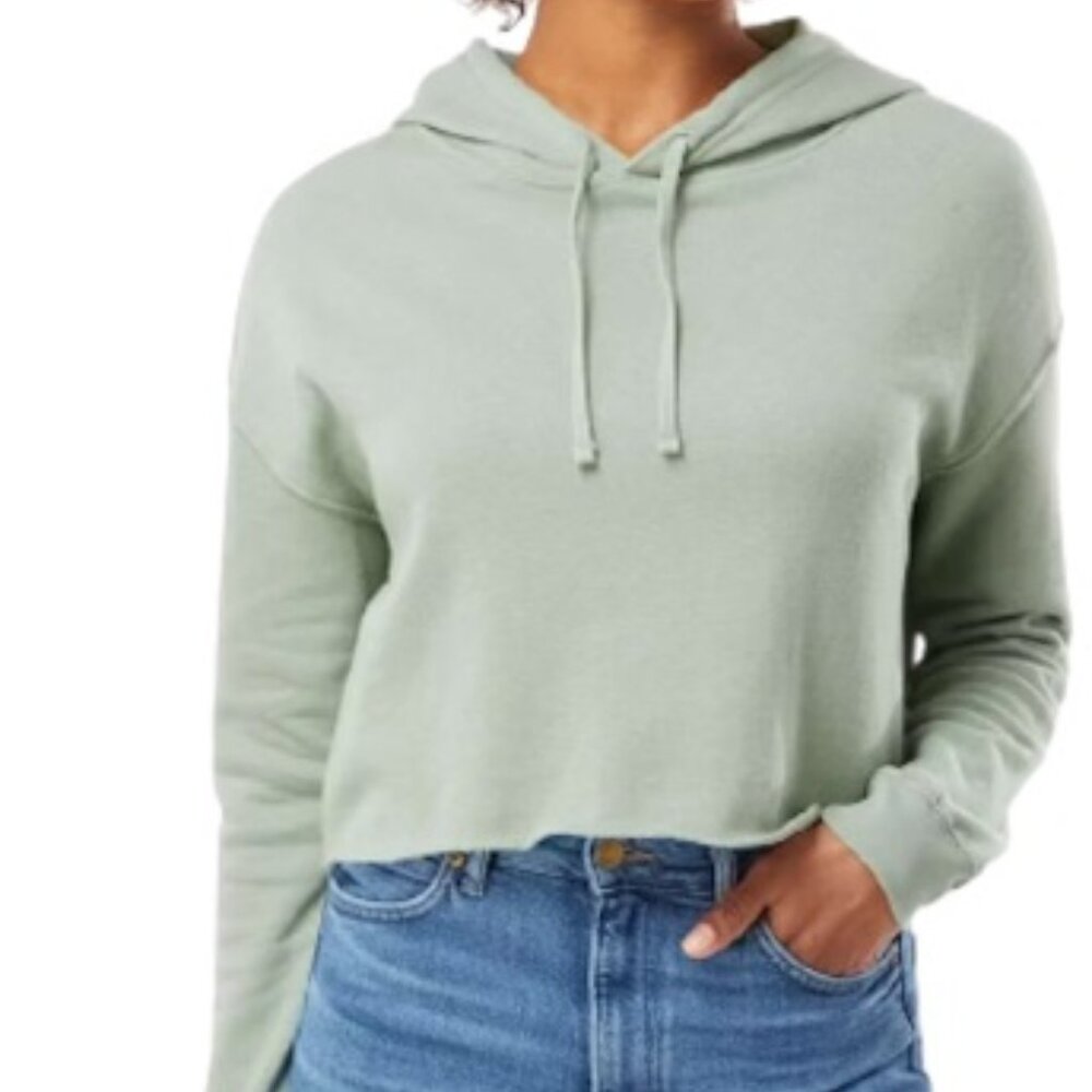 CROP HOODIE LIGHT GREEN